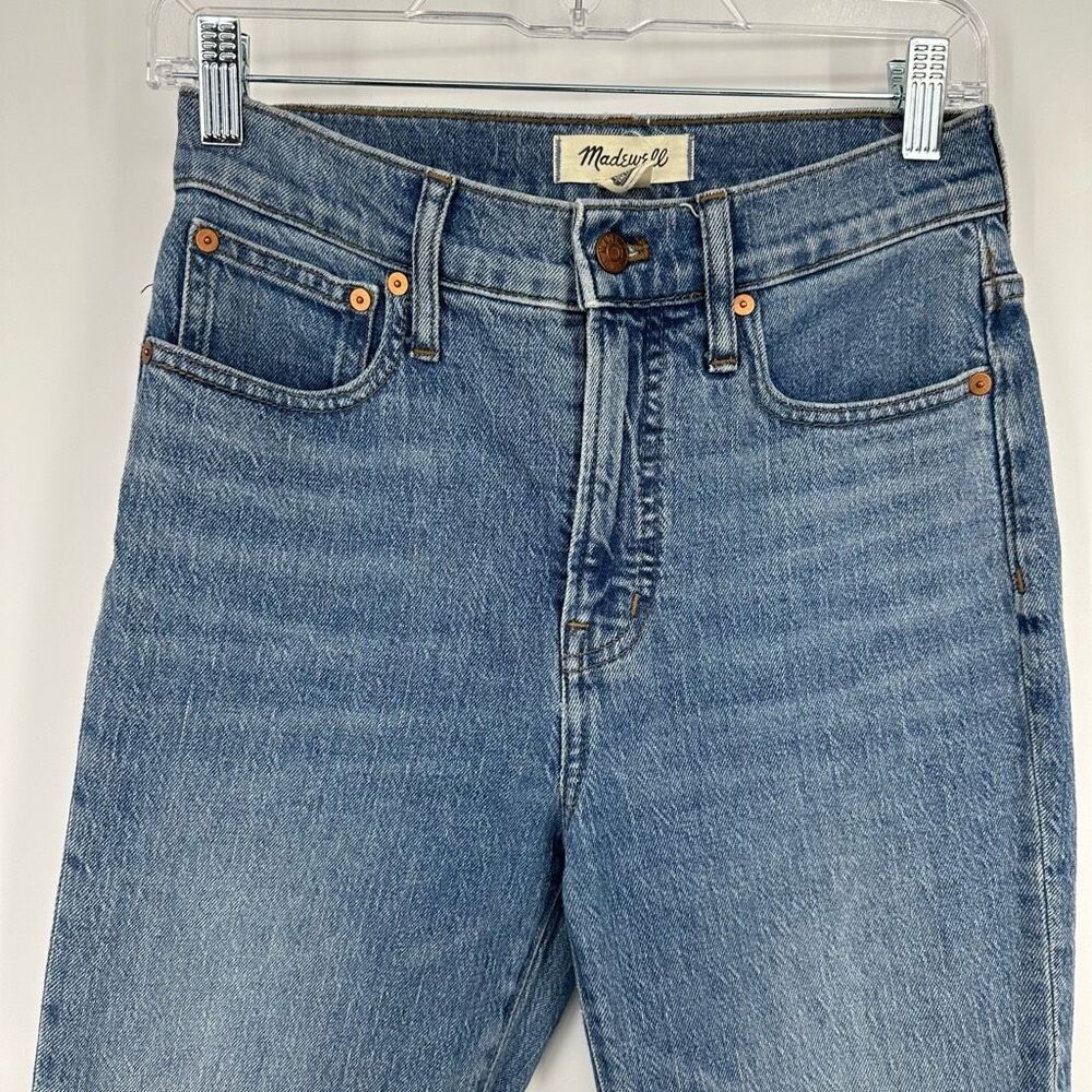 Madewell The Perfect Vintage Jean in Ainsworth Wash Size 25 Raw Hem Blue - Picture 6 of 16
